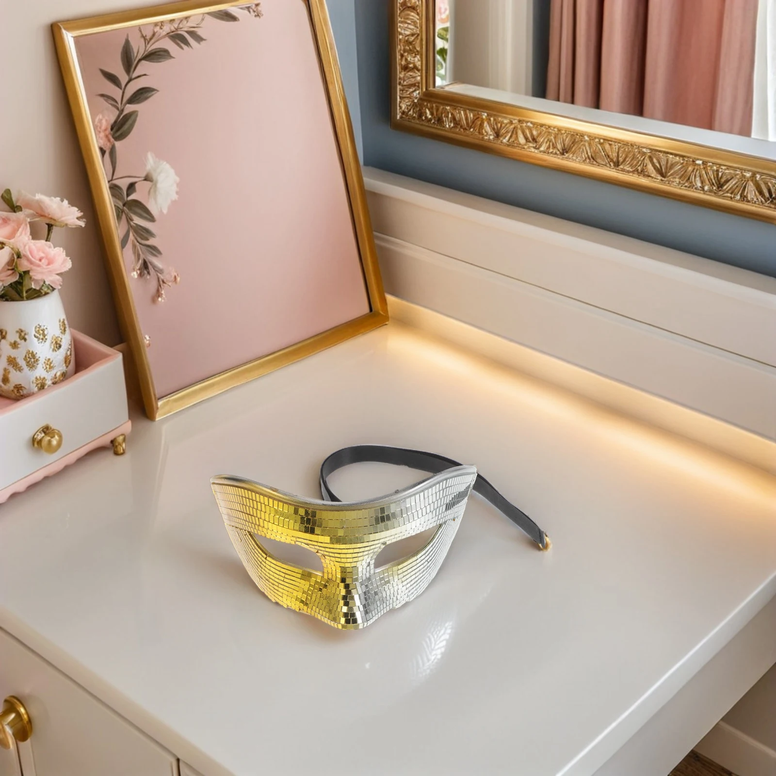 Disco Glitter Mask Shiny Mirror Masquerade Face Cover for Carnival Ball Prom Night Costume Party Women Men Sparkly Dance
Disco Glitter Mask Shiny Mirror Masquerade Face Cover for Carnival Ball Prom Night Costume Party Women Men Sparkly Dance