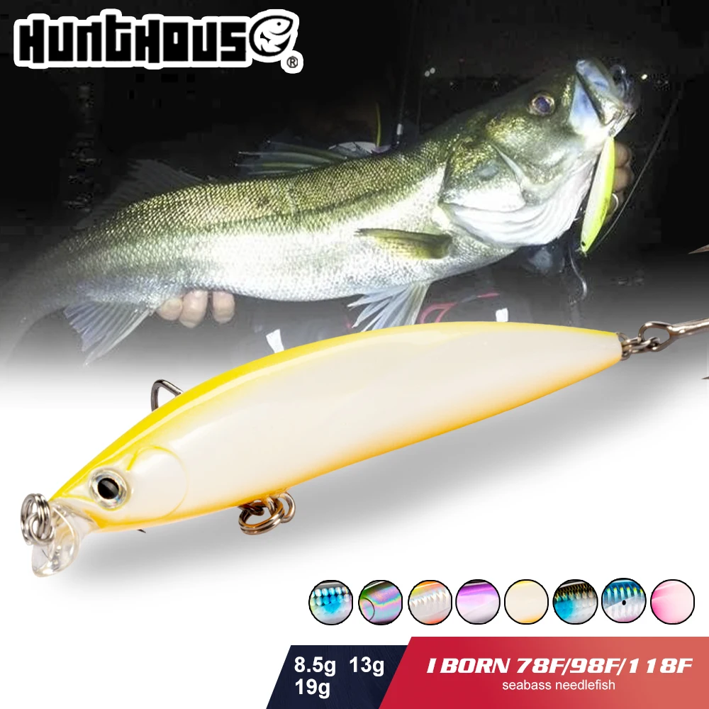 Hunthouse Fishing Shallow IBORN Minnow Lure Floating 78mm/98mm/118mm 8.5g/13g/19g Wobbler Surface Saltwater For Seabass Tackle
Hunthouse Fishing Shallow IBORN Minnow Lure Floating 78mm/98mm/118mm 8.5g/13g/19g Wobbler Surface Saltwater For Seabass Tackle