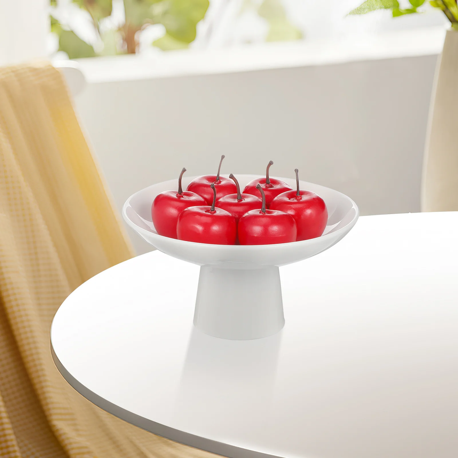 Pedestal Bowl Decorative Ceramic Fruit Plate with Sturdy Base for Snacks Pastries Appetizers Elegant Dining Table Centerpiece
Pedestal Bowl Decorative Ceramic Fruit Plate with Sturdy Base for Snacks Pastries Appetizers Elegant Dining Table Centerpiece