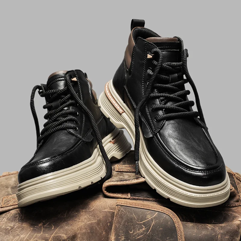 Мужские модные высокие кроссовки на шнуровке, новые базовые мотоциклетные ботинки, стильные высокие ботинки ручной работы, мужские ботинки
Мужские модные высокие кроссовки на шнуровке, новые базовые мотоциклетные ботинки, стильные высокие ботинки ручной работы, мужские ботинки