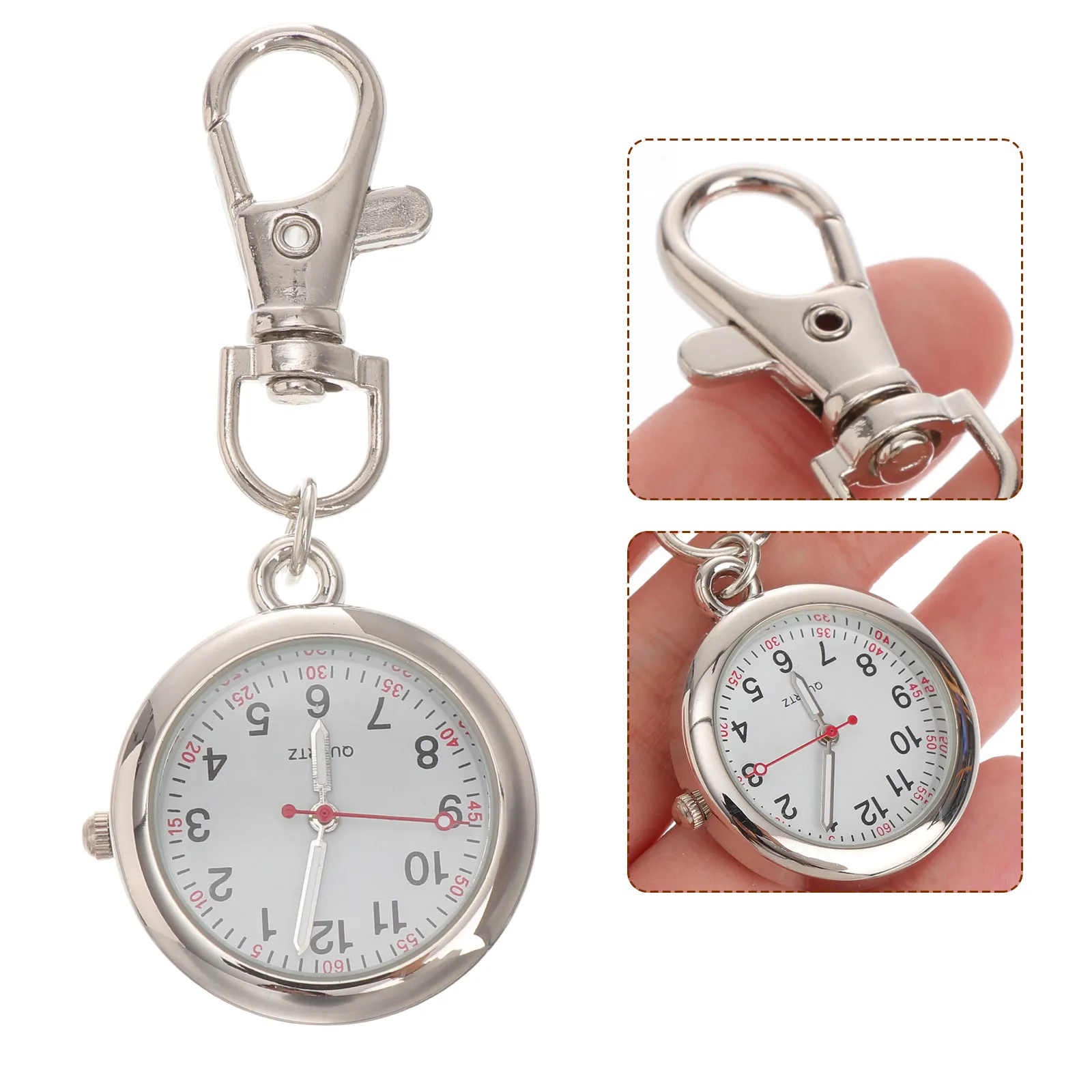 1Pcs Stainless Steel Glass Nurse Pocket Watch Quartz Movement Simple Stylish Decorative Keychain Pendant for Doctors
1Pcs Stainless Steel Glass Nurse Pocket Watch Quartz Movement Simple Stylish Decorative Keychain Pendant for Doctors