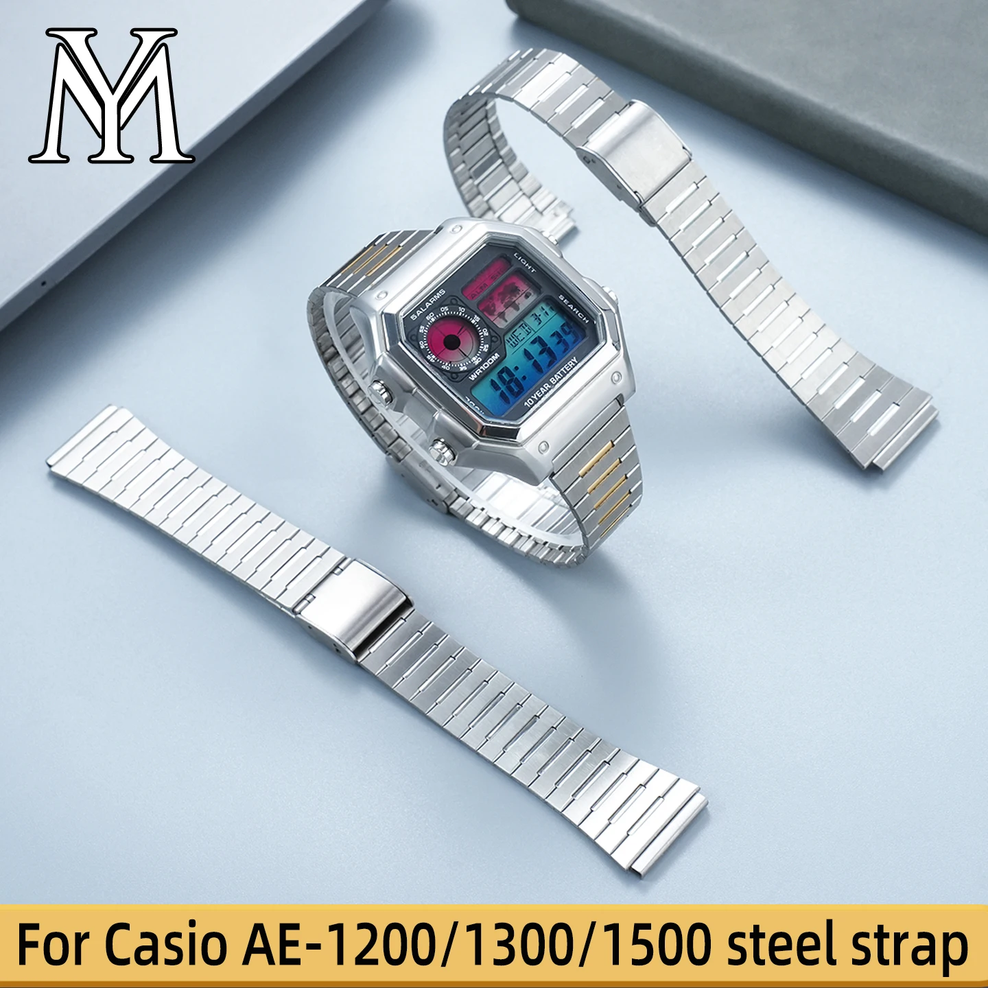 Для маленьких квадратных часов Casio AE1200/1300/ae1500, ремешки из нержавеющей стали, мужские браслеты из нержавеющей стали, аксессуары 18 мм.
Для маленьких квадратных часов Casio AE1200/1300/ae1500, ремешки из нержавеющей стали, мужские браслеты из нержавеющей стали, аксессуары 18 мм.