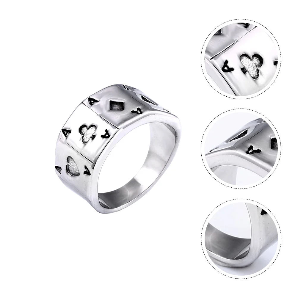 1Pcs Stainless Steel Ring Exquisite Poker A Hip Hop Jewelry Comfortable Durable Party Gift Fashion Ring
1Pcs Stainless Steel Ring Exquisite Poker A Hip Hop Jewelry Comfortable Durable Party Gift Fashion Ring