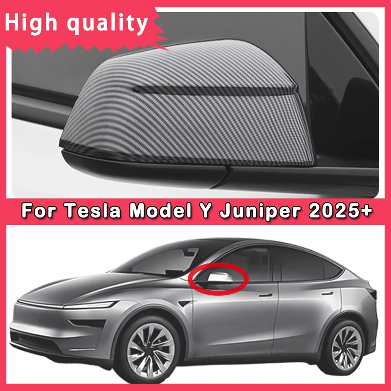 For Tesla Model Y Juniper 2025+ High Quality Carbon Fiber Look ABS Rear View Mirror Protective Cover Decorative Car Accessories
For Tesla Model Y Juniper 2025+ High Quality Carbon Fiber Look ABS Rear View Mirror Protective Cover Decorative Car Accessories