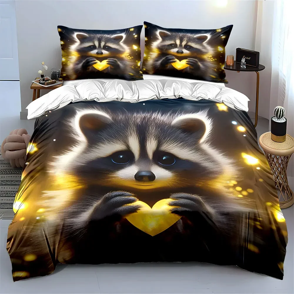 "Raccoon Art Decoration Set" Soft Comfortable Duvet Cover Bedding Set Included 1*Duvet Cover & 2*Pillowcases, gift
"Raccoon Art Decoration Set" Soft Comfortable Duvet Cover Bedding Set Included 1*Duvet Cover & 2*Pillowcases, gift