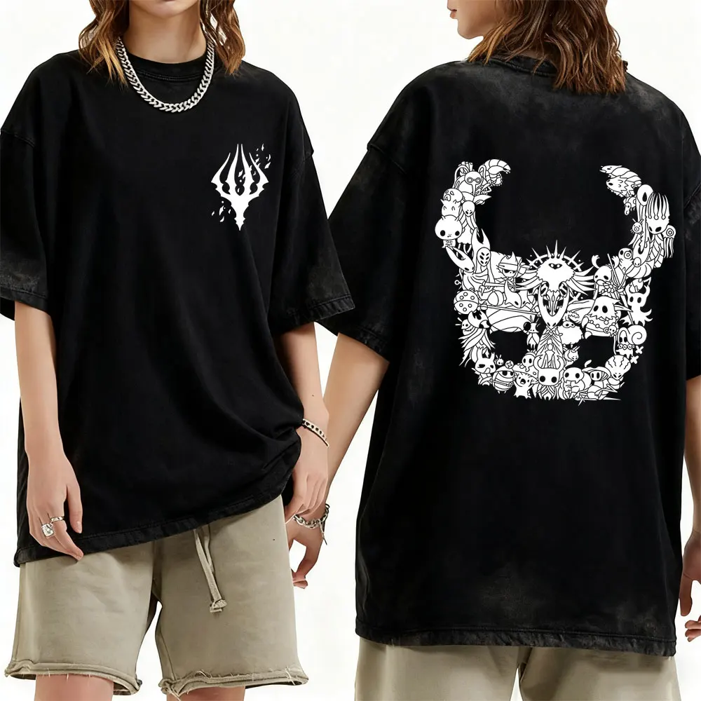 Washed Vintage Game Hollow Knight Logo Graphic T Shirt Men Women Casual Oversized T-shirt Men's Fashion Retro Tshirt Streetwear
Washed Vintage Game Hollow Knight Logo Graphic T Shirt Men Women Casual Oversized T-shirt Men's Fashion Retro Tshirt Streetwear