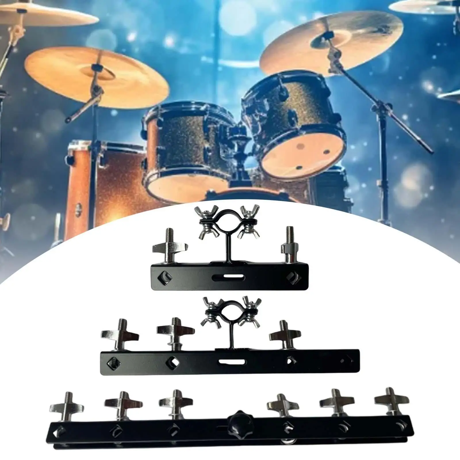 Bass Drum Cowbell Holder Reinforced Percussion Accessories, Hardware Rack, Metal Extended Frame Fitting Bracket Support Stand