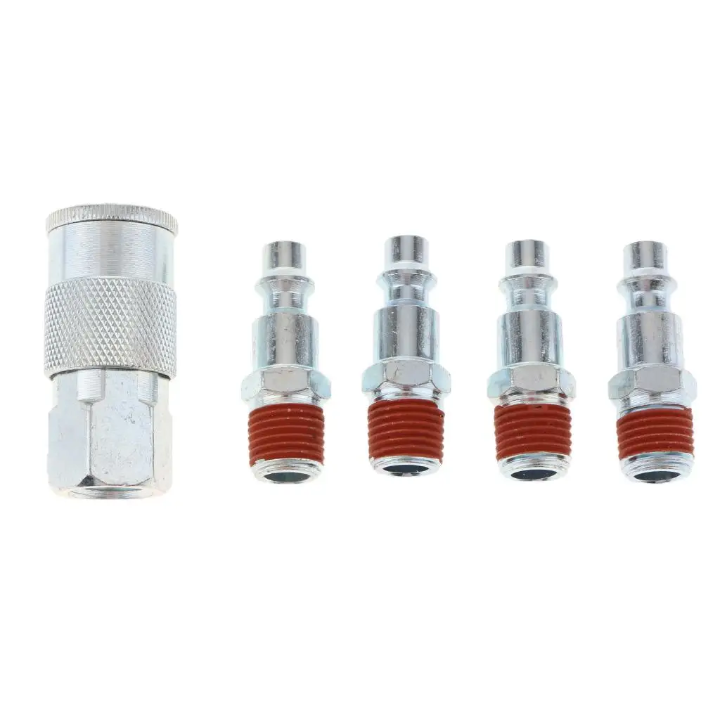 1/4 NPT Air Line Quick Fitting Coupler Metal Connector for Portable Compressor Accessories
1/4 NPT Air Line Quick Fitting Coupler Metal Connector for Portable Compressor Accessories