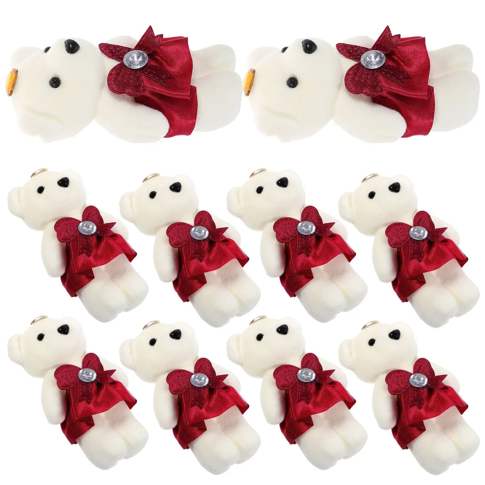 10Pcs Adorable Soft Bear Stuffed Animal for Wedding Car Bouquet Decoration Valentine's Day Party Baby Shower Home Decor Gift
10Pcs Adorable Soft Bear Stuffed Animal for Wedding Car Bouquet Decoration Valentine's Day Party Baby Shower Home Decor Gift