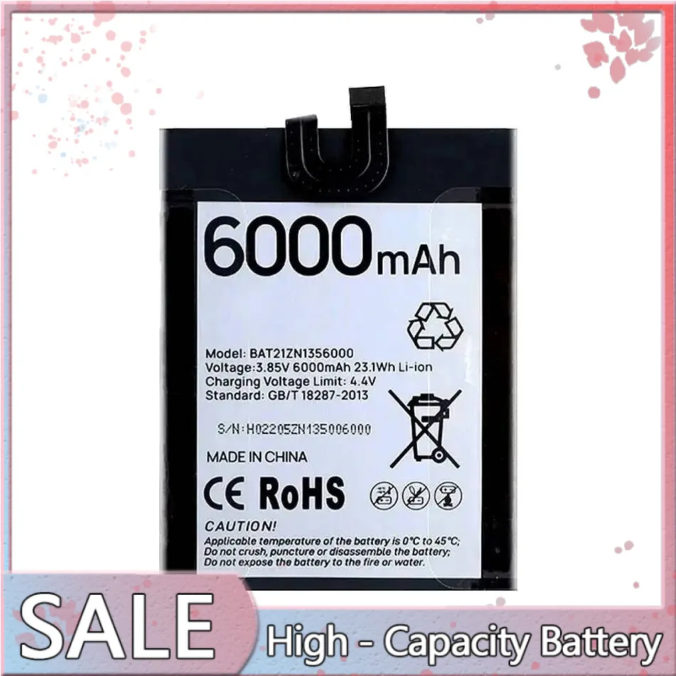 S98 BAT21ZN1356000 Прочный аккумулятор 6000 мАч для мобильного телефона Doogee S98 Безопасный
S98 BAT21ZN1356000 Прочный аккумулятор 6000 мАч для мобильного телефона Doogee S98 Безопасный