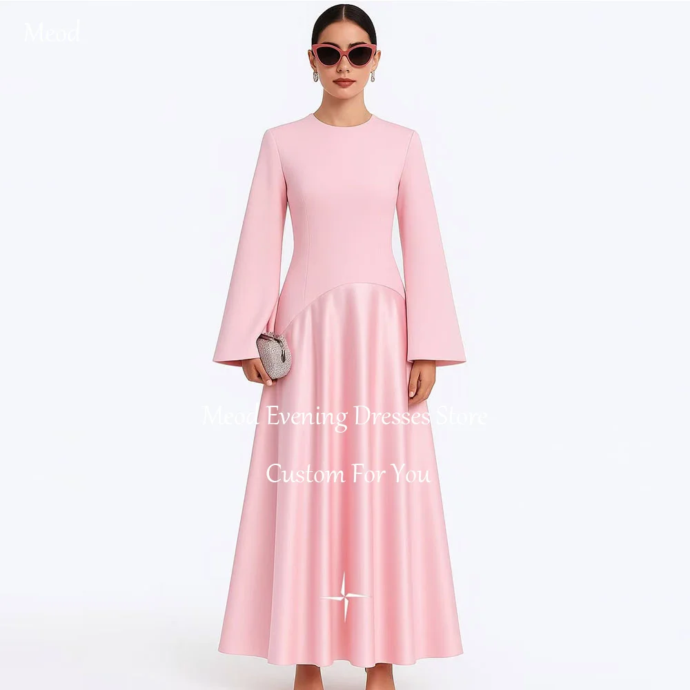 MEOD Vintage Prom Dress Fashion O Neck Satin Birthday Gowm Full Sleeves Pink A line Floor Length Abendkleider Dubai Customized
MEOD Vintage Prom Dress Fashion O Neck Satin Birthday Gowm Full Sleeves Pink A line Floor Length Abendkleider Dubai Customized