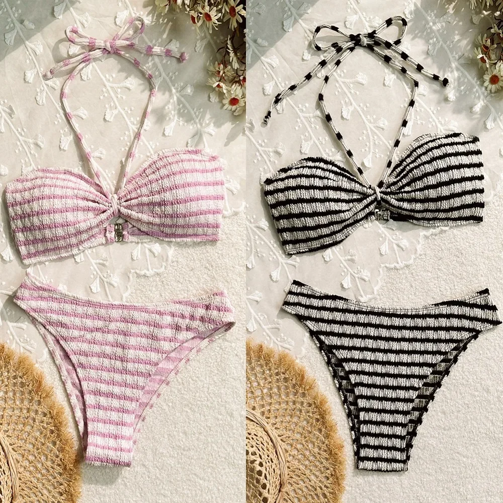 European and American new bikini split striped printed swimsuit women's sexy beach vacation swimsuit
European and American new bikini split striped printed swimsuit women's sexy beach vacation swimsuit