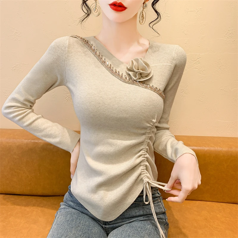 2024 New Fall Winter Korean Clothes Knitted Sweater Chic Sexy Stand Shiny rhinestone Women Long Sleeve Bottoming Shirt Tops
2024 New Fall Winter Korean Clothes Knitted Sweater Chic Sexy Stand Shiny rhinestone Women Long Sleeve Bottoming Shirt Tops