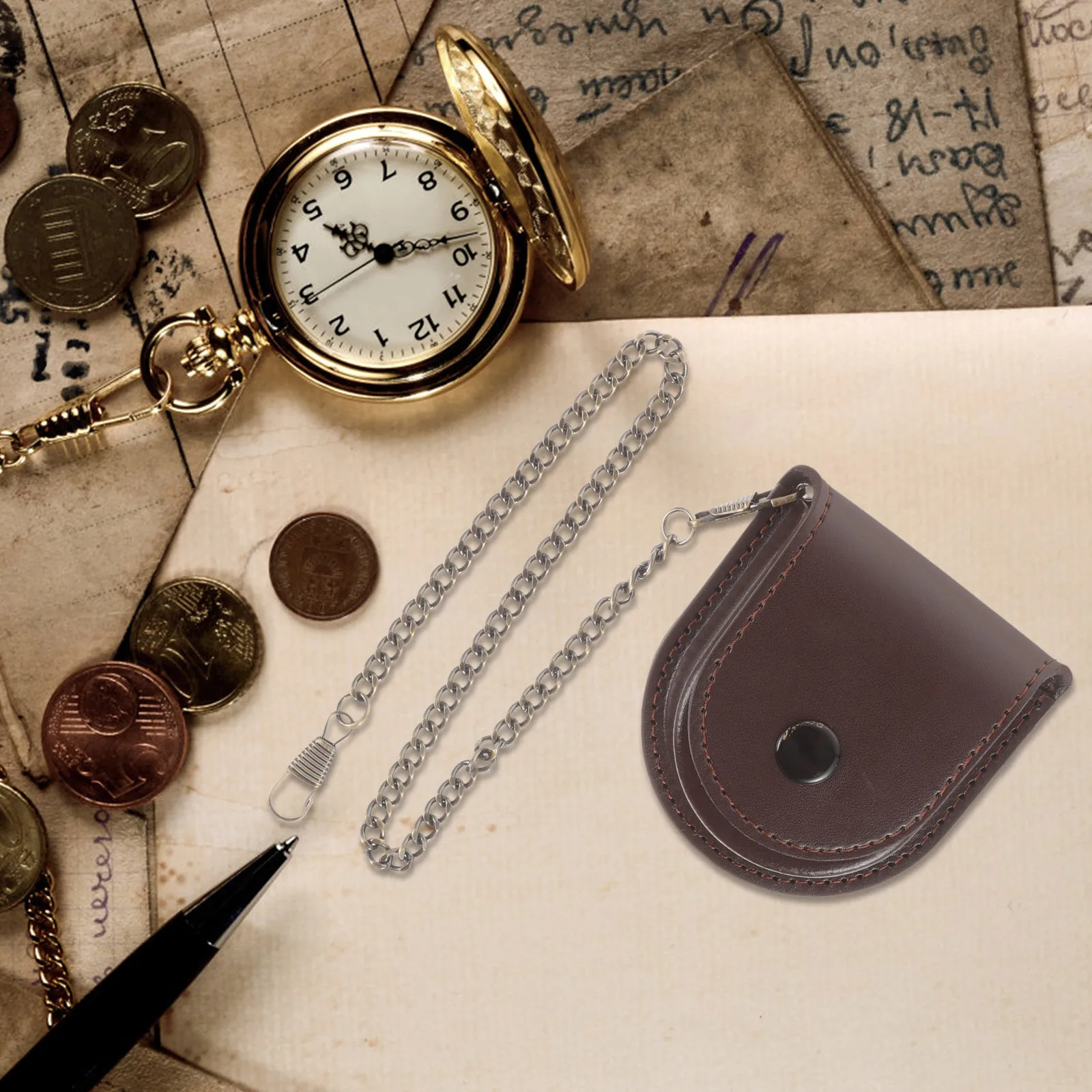 1pcs Vintage Watch Pouch Pocket Watch Case Pu Storage Bag Protector Dustproof Scratch Resistant Travel Retro Style Chain
1pcs Vintage Watch Pouch Pocket Watch Case Pu Storage Bag Protector Dustproof Scratch Resistant Travel Retro Style Chain