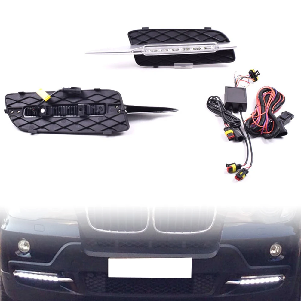 For BMW E70 X5 2007 2008 2009 2010 Car Daytime Running Lights Bumper Driving LED Fog Light Lamp DRL 2Pcs
For BMW E70 X5 2007 2008 2009 2010 Car Daytime Running Lights Bumper Driving LED Fog Light Lamp DRL 2Pcs