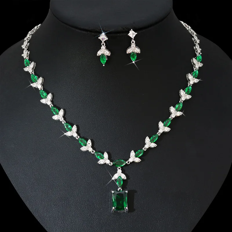 Luxury Green Necklace and Earring Set Shininy Cubic Zirconia Jewelry Set for Women Bridal Jewelry Set Gift Envio Gratis
Luxury Green Necklace and Earring Set Shininy Cubic Zirconia Jewelry Set for Women Bridal Jewelry Set Gift Envio Gratis