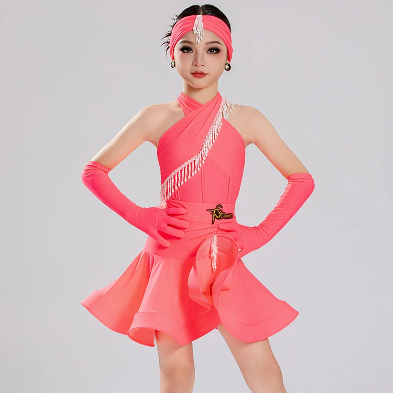 Арбузно-красное детское платье для латинских танцев, национальный стандарт, тренировочное платье, разделенный комплект для выступлений
Арбузно-красное детское платье для латинских танцев, национальный стандарт, тренировочное платье, разделенный комплект для выступлений