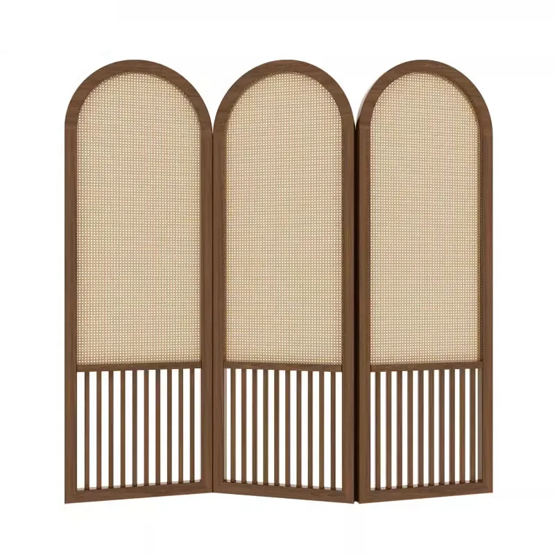 Japanese-style solid wood rattan partition screen living room home entry B & B hotel simple wabi sandy wind foldable mobile 
Japanese-style solid wood rattan partition screen living room home entry B & B hotel simple wabi sandy wind foldable mobile