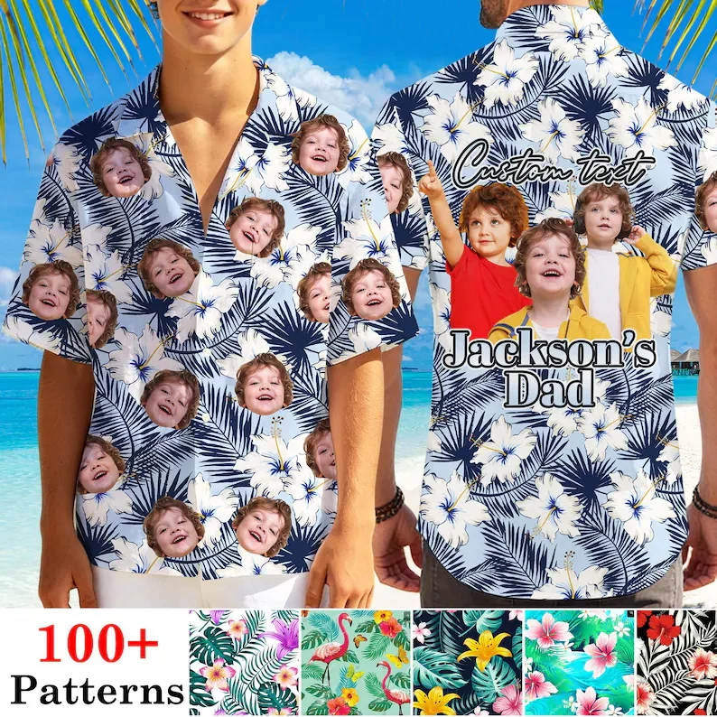 Personalized Hawaiian Shirt With Face Custom Photo Holiday Shirt Fathers Day Gift Aloha Beach Shirt For Men Summer Vacation
Personalized Hawaiian Shirt With Face Custom Photo Holiday Shirt Fathers Day Gift Aloha Beach Shirt For Men Summer Vacation