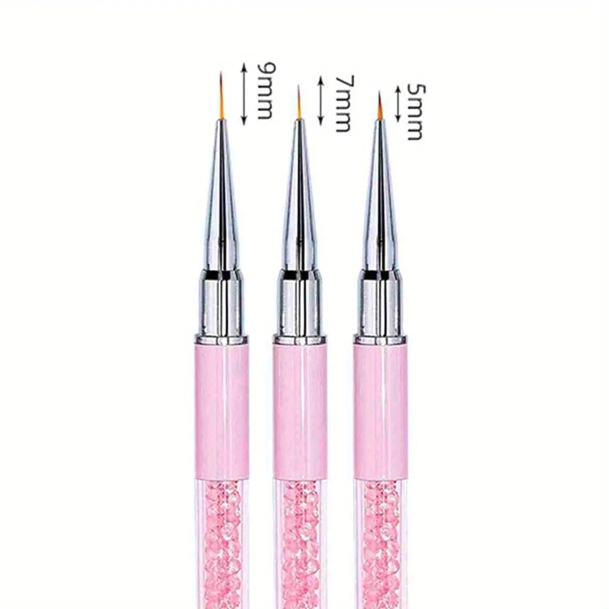 5/7/9/11/13/15mm Nail Art Brushes, Striped Liner Flower Painting Pens, Acrylic UV Gel Extension & 3D Design Drawing Brushes
5/7/9/11/13/15mm Nail Art Brushes, Striped Liner Flower Painting Pens, Acrylic UV Gel Extension & 3D Design Drawing Brushes