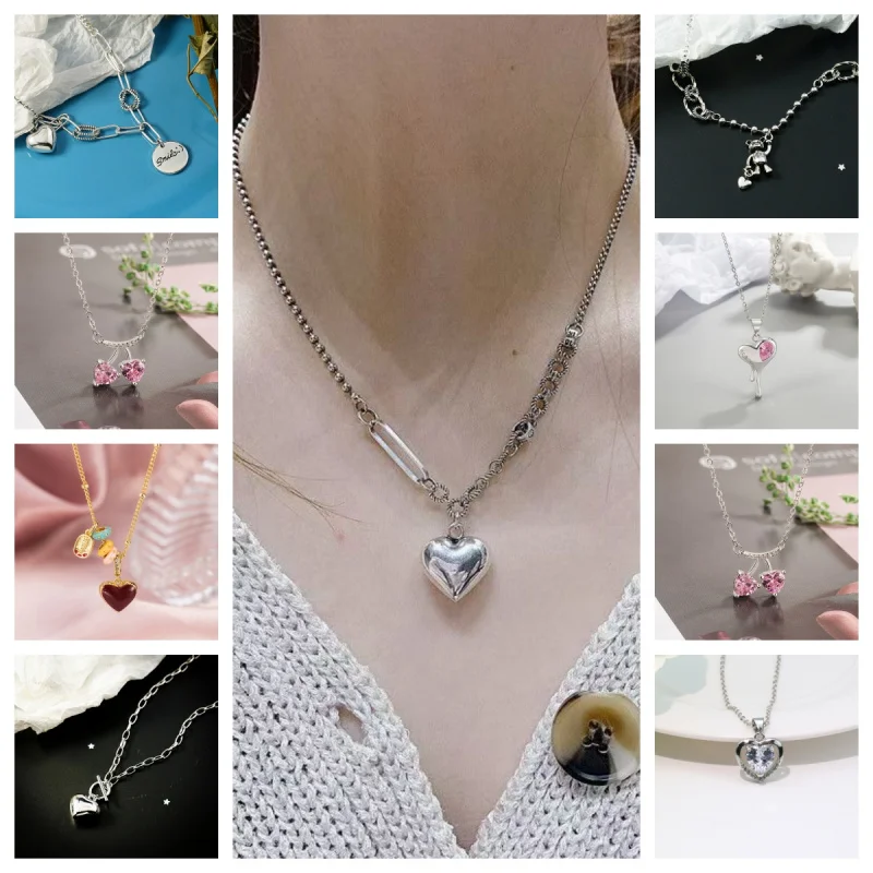Elegant 925 sterling silver heart-shaped pendant necklace - a simple and fashionable jewelry gift for women and girls
Elegant 925 sterling silver heart-shaped pendant necklace - a simple and fashionable jewelry gift for women and girls