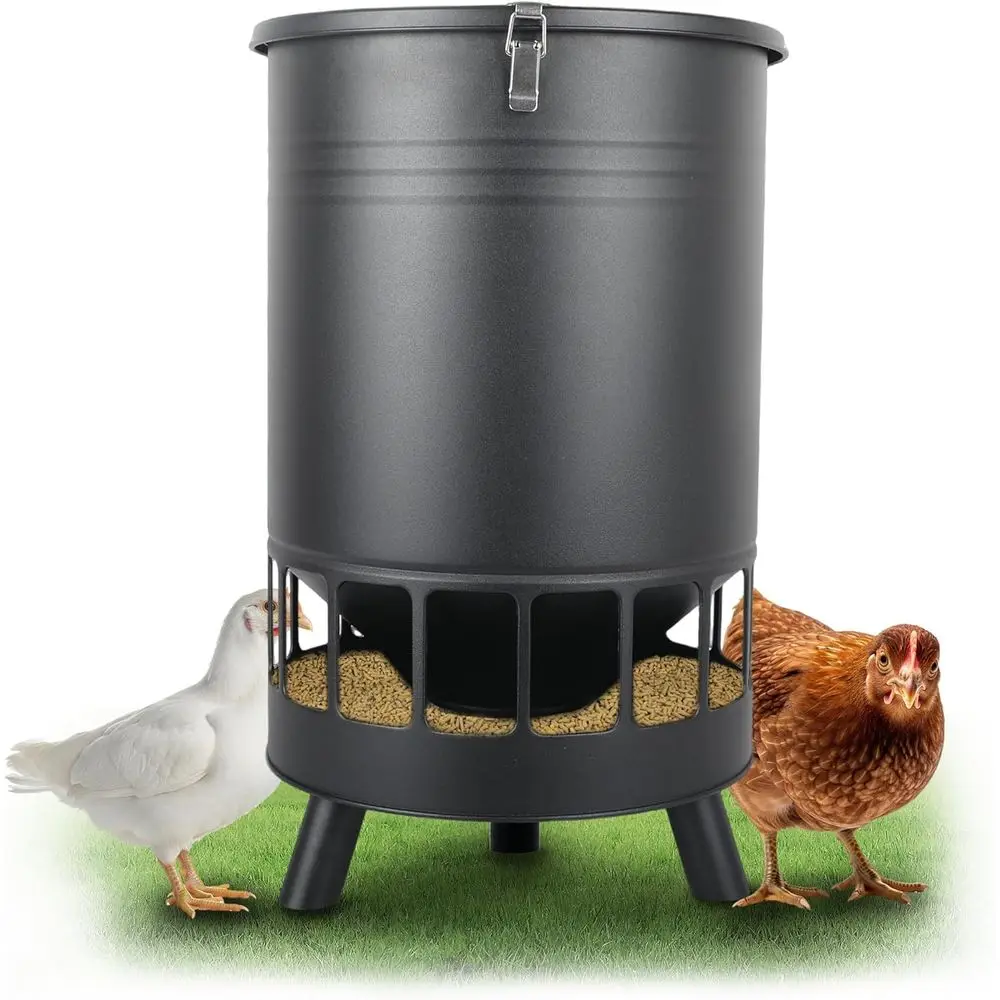 Solution4Patio 50LB No-Waste , Large acity Gravity Dispenser with Spill Control & 16 eeding Ports Poultry eeder or Outdo& Hen Co
Solution4Patio 50LB No-Waste , Large acity Gravity Dispenser with Spill Control & 16 eeding Ports Poultry eeder or Outdo& Hen Co