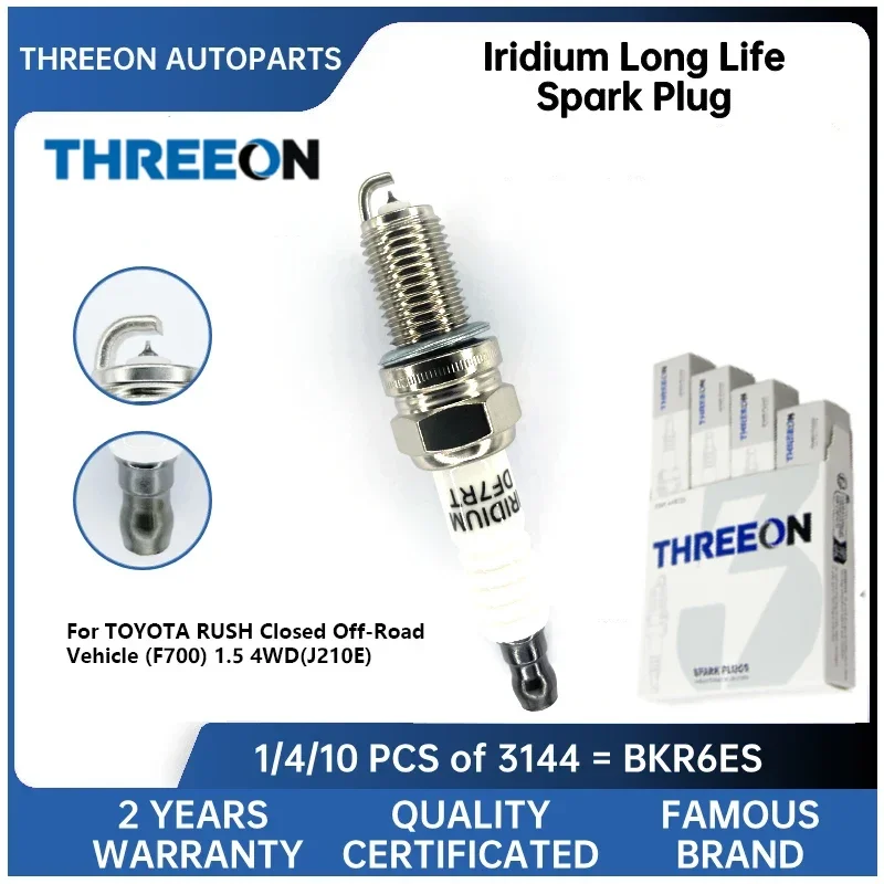 KIRSTEN Iridium Spark Plug for TOYOTA RUSH Closed Off-Road Vehicle (F700) 1.5 4WD(J210E) DCPR7EIX(3144) 9004A91032 YR7DC KSP3144
KIRSTEN Iridium Spark Plug for TOYOTA RUSH Closed Off-Road Vehicle (F700) 1.5 4WD(J210E) DCPR7EIX(3144) 9004A91032 YR7DC KSP3144