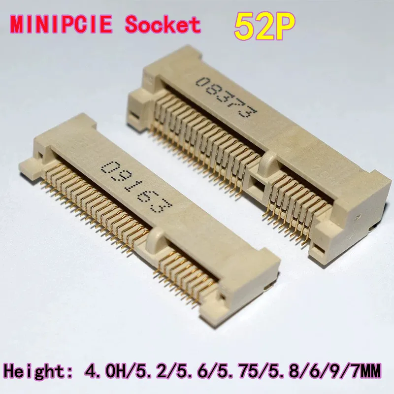5pcs/10pcs MINI PCIE / MINIPCIE Socket, mSATA Connector, Slot Connector 52P 4.0H / 7.0MM Gold-Plated
5pcs/10pcs MINI PCIE / MINIPCIE Socket, mSATA Connector, Slot Connector 52P 4.0H / 7.0MM Gold-Plated
