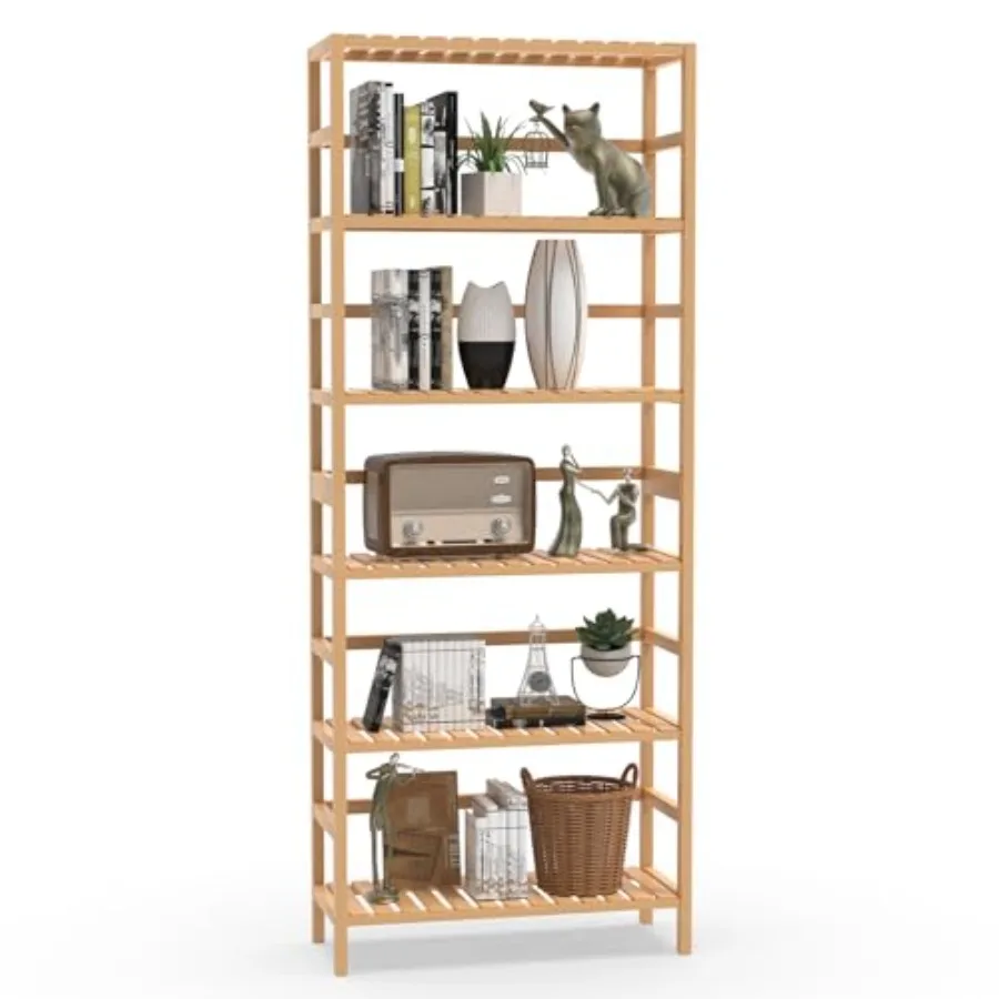 6-Tier Bamboo ShelfBamboo Storage Shelving Unit Tall Bookcase with Adjustable Shelves Multipurpose Storage Display Shelf for Ba
6-Tier Bamboo ShelfBamboo Storage Shelving Unit Tall Bookcase with Adjustable Shelves Multipurpose Storage Display Shelf for Ba
