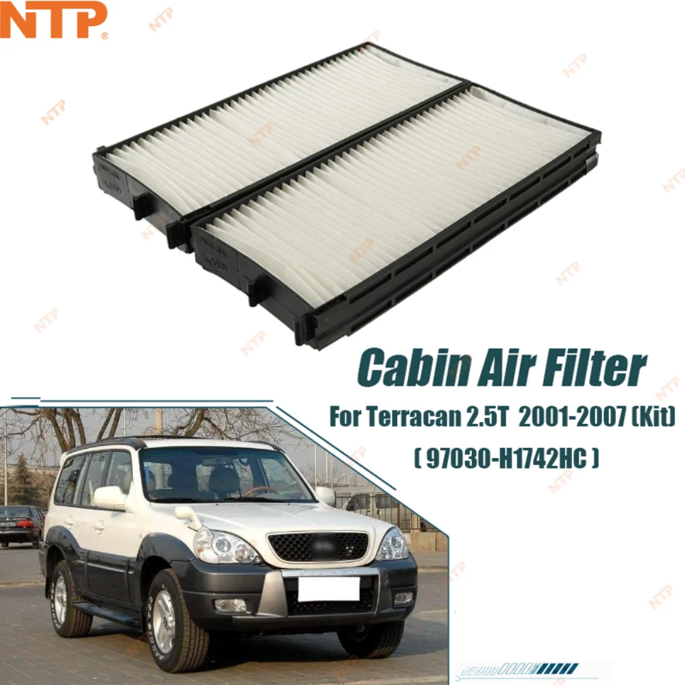 Cabin Air Filter Intake Filter Replacement With Activated Carbon For Terracan 2.5T 2001-2007 (Kit) Car Accessories 97030-H1742HC
Cabin Air Filter Intake Filter Replacement With Activated Carbon For Terracan 2.5T 2001-2007 (Kit) Car Accessories 97030-H1742HC