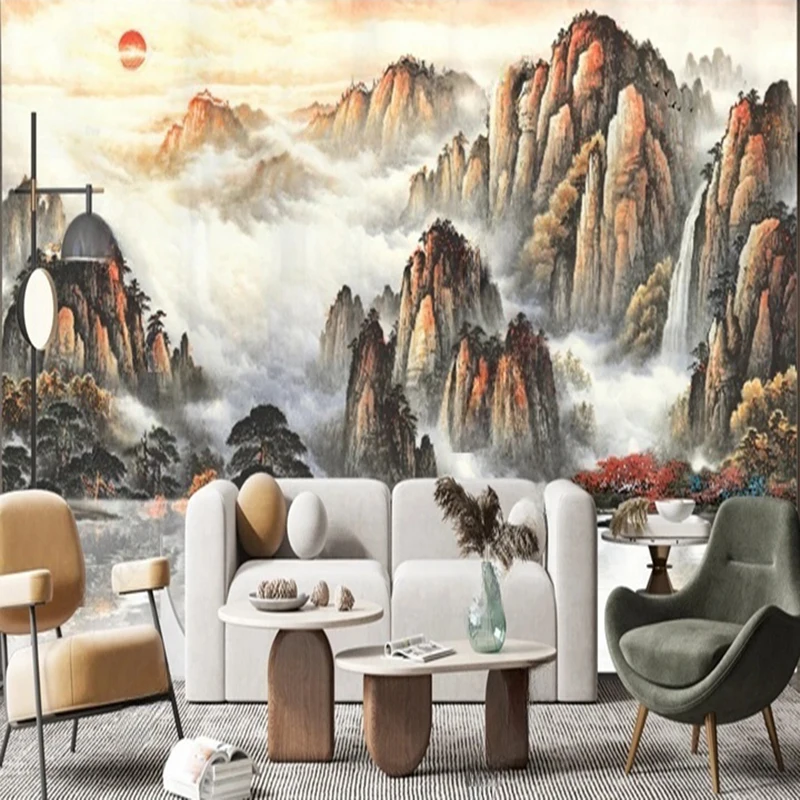 Custom Chinese Style Mountain Waterfall Landscape Wallpaper - Natural Scenic Wall Murals for Home Office Decor Art Background
Custom Chinese Style Mountain Waterfall Landscape Wallpaper - Natural Scenic Wall Murals for Home Office Decor Art Background