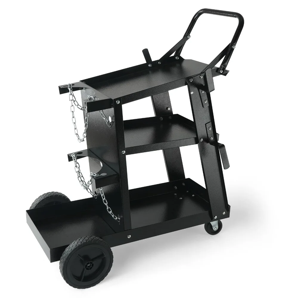Welding Cart, 3-Tier Welder Cart Heavy Duty with 400 Lbs Weight Capacity, 360° Swivel Wheels, Tank Storage Safety Chains
Welding Cart, 3-Tier Welder Cart Heavy Duty with 400 Lbs Weight Capacity, 360° Swivel Wheels, Tank Storage Safety Chains