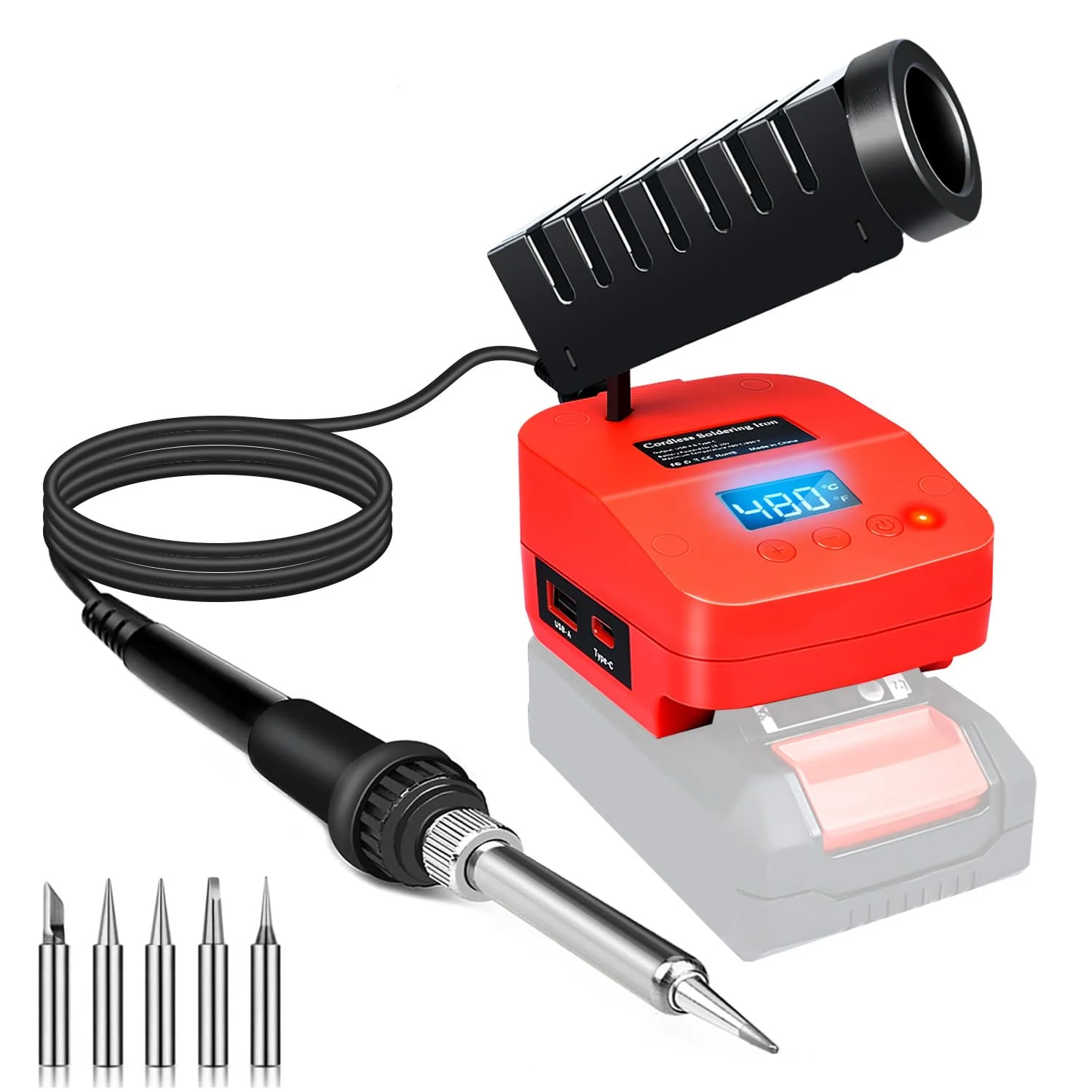 Wireless Soldering Iron for Einhel 18V PXC Power X-Change Battery, Fast Heating Soldering Station, Mobility Soldering Iron with
Wireless Soldering Iron for Einhel 18V PXC Power X-Change Battery, Fast Heating Soldering Station, Mobility Soldering Iron with