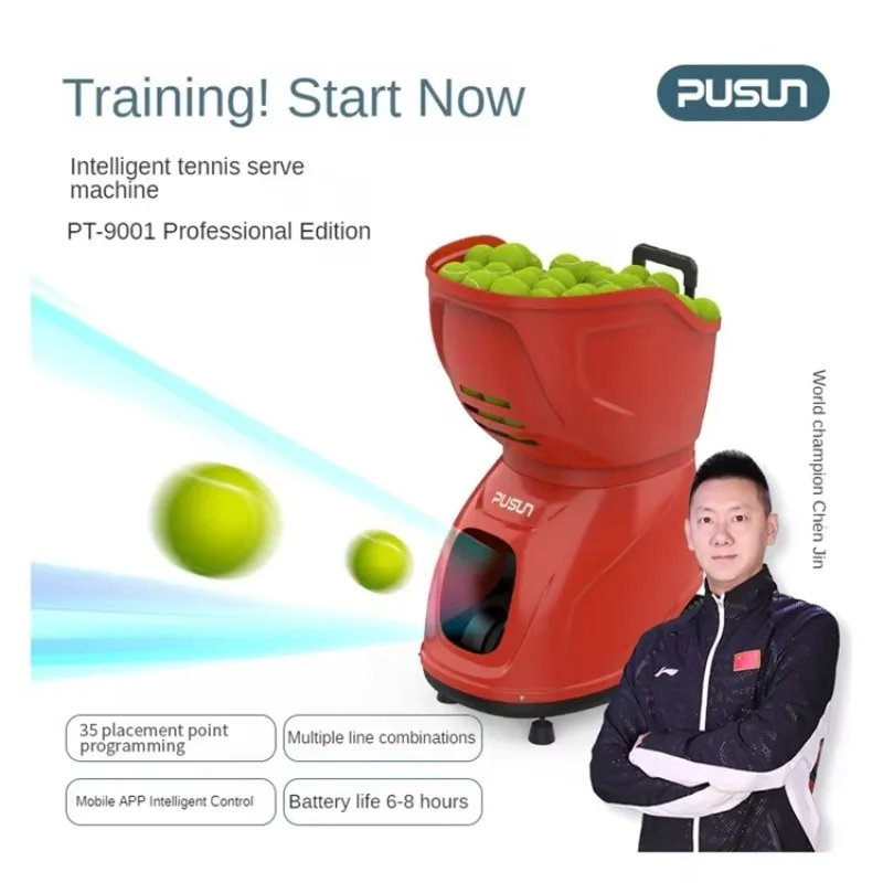 PUSUN SW06-PT 9001 Professional Automatic Padel Tennis Ball Machine Portable ABS Material APP Control Training Ball Capacity 150
PUSUN SW06-PT 9001 Professional Automatic Padel Tennis Ball Machine Portable ABS Material APP Control Training Ball Capacity 150