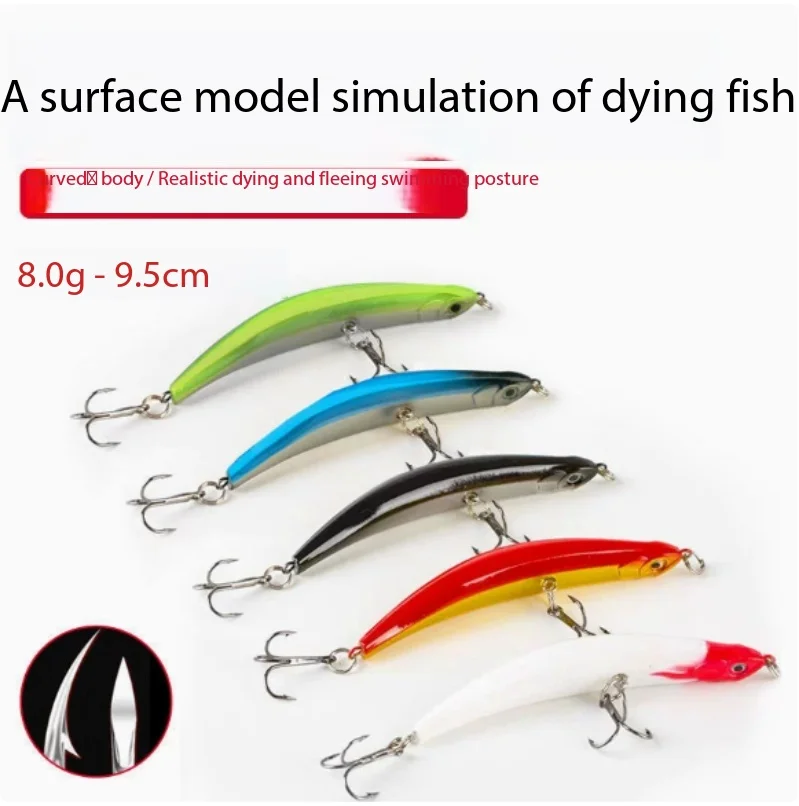 Topwater Realistic Wounded Fish Lure 9.5cm 8g Multi Material Long Cast Natural Swim Freshwater Saltwater Angling Fishing Bait
Topwater Realistic Wounded Fish Lure 9.5cm 8g Multi Material Long Cast Natural Swim Freshwater Saltwater Angling Fishing Bait