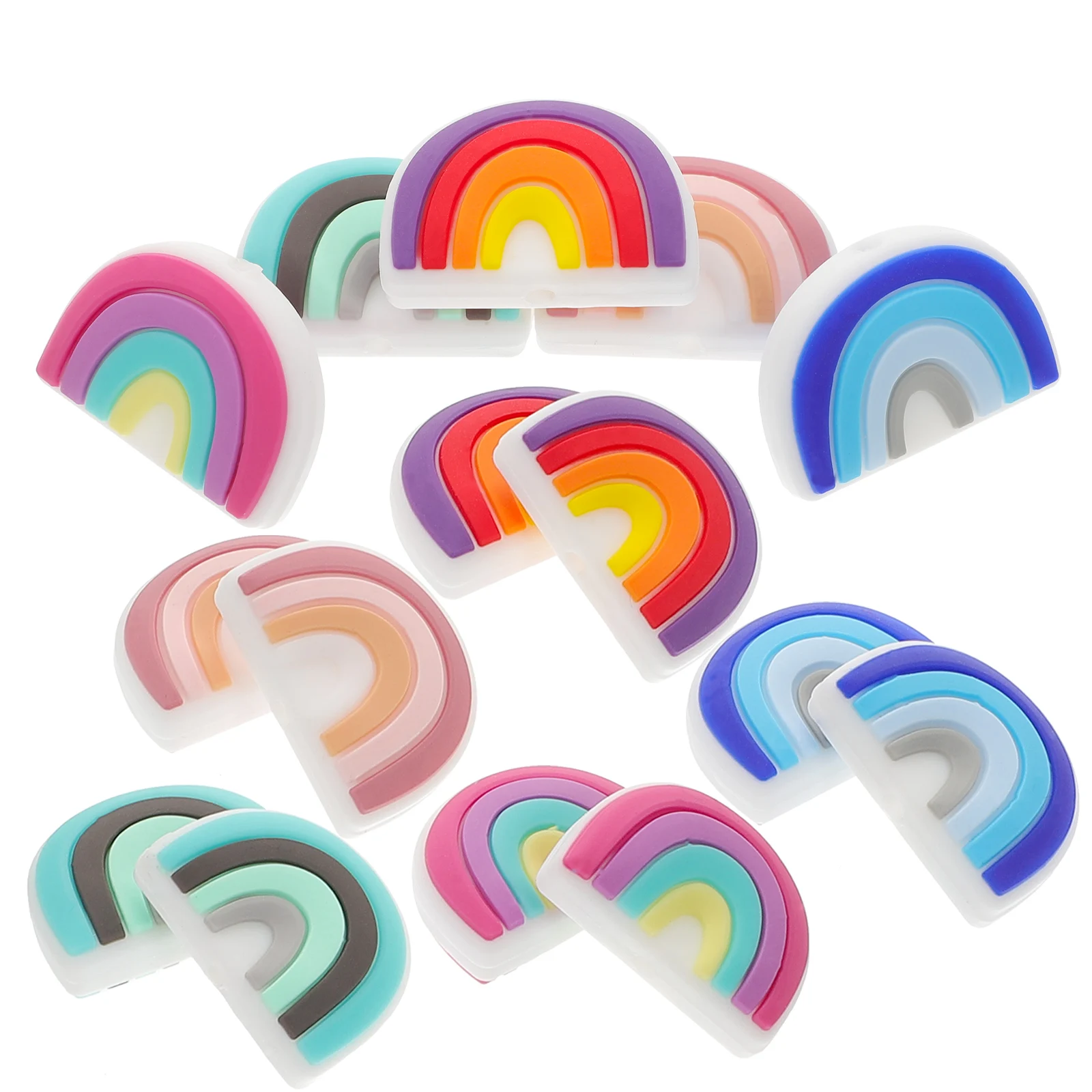 20 Pcs Silicone Beads Bright Colors Teething Relief DIY Accessories Rainbow Beads Charm Bracelet Necklace Pacifier Chain Craft
20 Pcs Silicone Beads Bright Colors Teething Relief DIY Accessories Rainbow Beads Charm Bracelet Necklace Pacifier Chain Craft