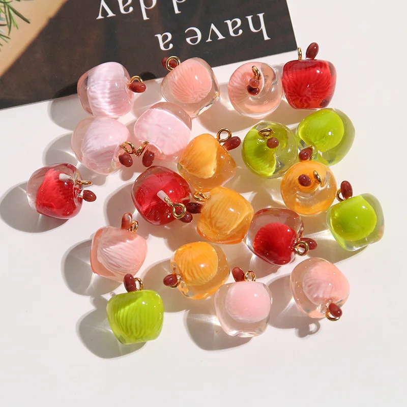 Fresh New Simulation Fruit Apple Shape Resin Jewelry Pendant Charms Fit Girls Necklace Earring Ornament Accessory 15*18mm 20pcs
Fresh New Simulation Fruit Apple Shape Resin Jewelry Pendant Charms Fit Girls Necklace Earring Ornament Accessory 15*18mm 20pcs