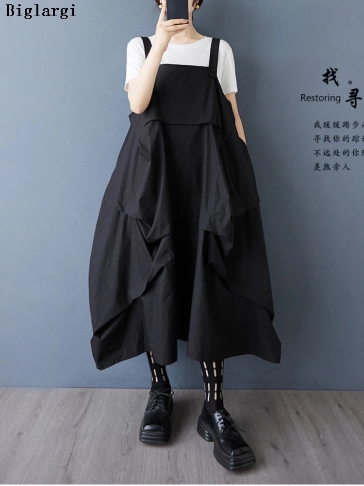 Oversized Summer Sleeveless Strap Dress Women Irregular Pleated Fashion Ladies Strap Dresses Casual Loose A-Line Woman Dress
Oversized Summer Sleeveless Strap Dress Women Irregular Pleated Fashion Ladies Strap Dresses Casual Loose A-Line Woman Dress