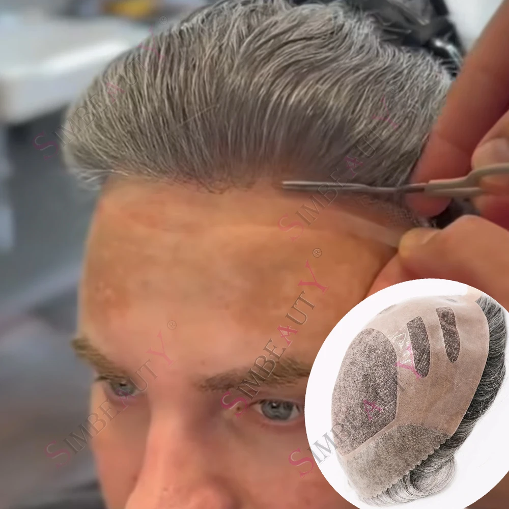 Durable Bond Lace Men Hair Grey Men's Toupee Human Hair Fine Mono PU Base Male Hair Replacement System Breathable Hairpiece 8x10
Durable Bond Lace Men Hair Grey Men's Toupee Human Hair Fine Mono PU Base Male Hair Replacement System Breathable Hairpiece 8x10