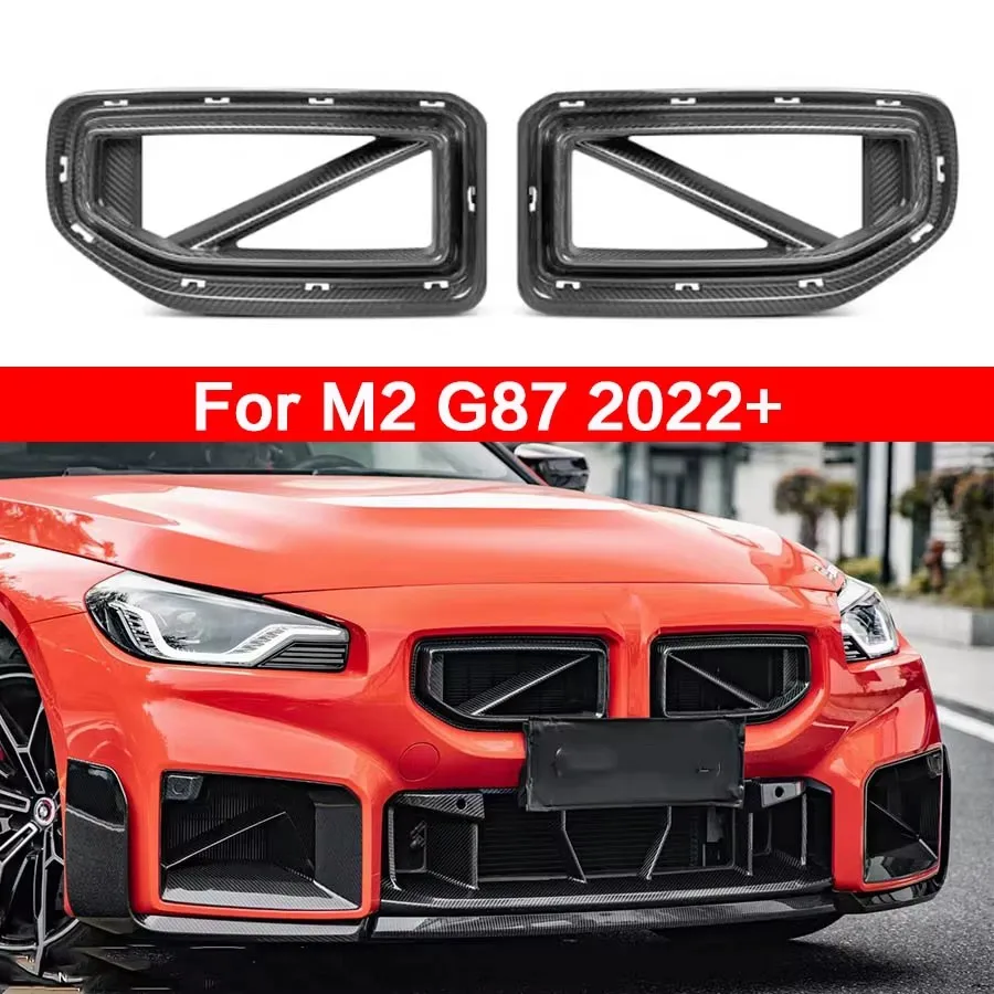 For BMW M2 G87 2022+ SQ Style Dry Carbon Fiber Racing Grills Front Bumper Air Vent Cover Trim Foglamp Mesh Grill Frame body kit
For BMW M2 G87 2022+ SQ Style Dry Carbon Fiber Racing Grills Front Bumper Air Vent Cover Trim Foglamp Mesh Grill Frame body kit