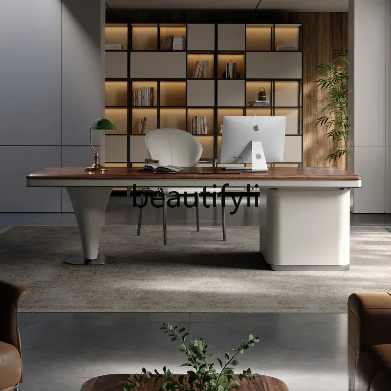 South American walnut desk light luxury modern study solid wood desk designer computer deskQ
South American walnut desk light luxury modern study solid wood desk designer computer deskQ