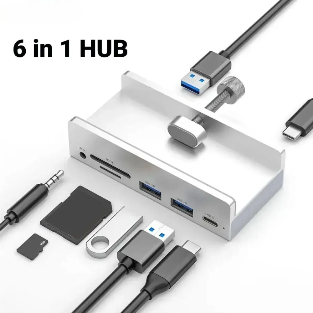 Алюминиевый зажим-концентратор, 5 Гбит/с, высокоскоростной, 6 портов, USB 3,0 типа C, SD/TF, 3,5 мм, USB-сплиттер, док-станция, расширитель для портативного компьютера
Алюминиевый зажим-концентратор, 5 Гбит/с, высокоскоростной, 6 портов, USB 3,0 типа C, SD/TF, 3,5 мм, USB-сплиттер, док-станция, расширитель для портативного компьютера