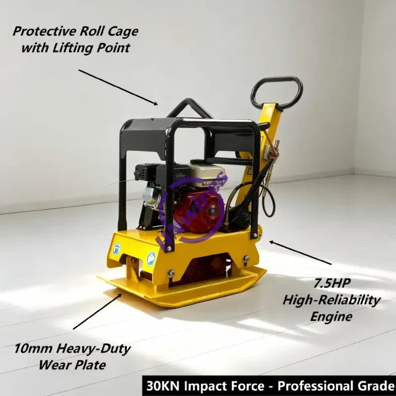 C160 Plate Compactor Heavy 30KN Reversible Vibratory Compactor Equipped Reverse Gear 160KG Soil Compaction Machine
C160 Plate Compactor Heavy 30KN Reversible Vibratory Compactor Equipped Reverse Gear 160KG Soil Compaction Machine