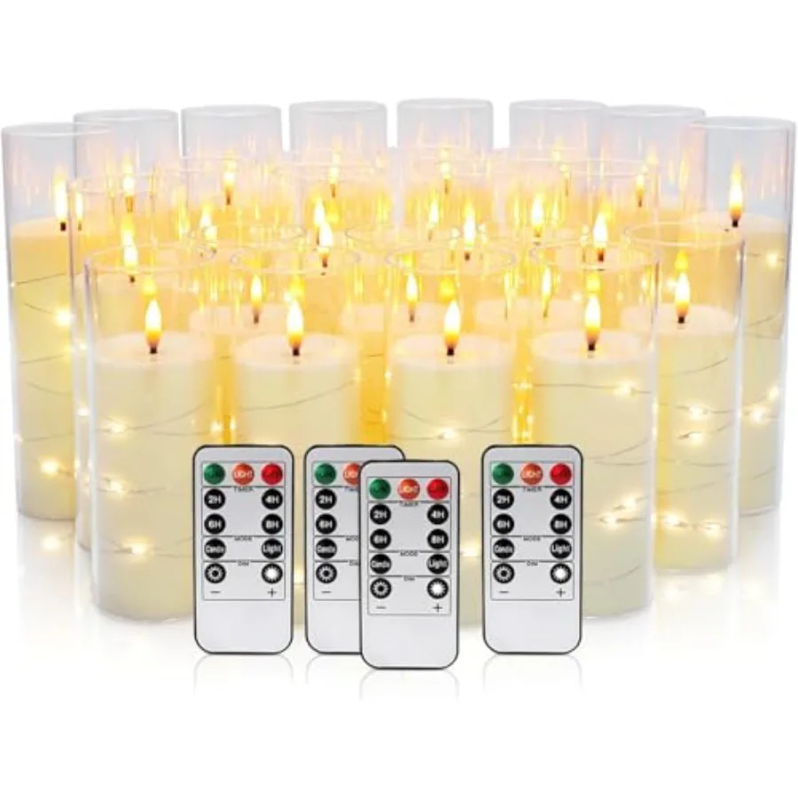 24 Pack Christmas Decoration Flickering Flameless Candles, Battery Operated Candles, LED String Lights LED Candles for New Year
24 Pack Christmas Decoration Flickering Flameless Candles, Battery Operated Candles, LED String Lights LED Candles for New Year
