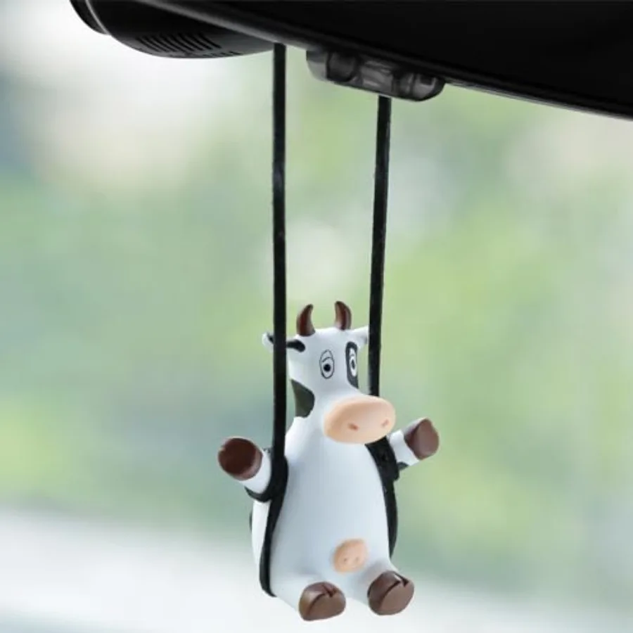 Swinging Cow Car Hanging Ornament Favorite Farm Animal Car Interior Mirror Decorations, Funny Rear View Mirror Hanging Accessor
Swinging Cow Car Hanging Ornament Favorite Farm Animal Car Interior Mirror Decorations, Funny Rear View Mirror Hanging Accessor