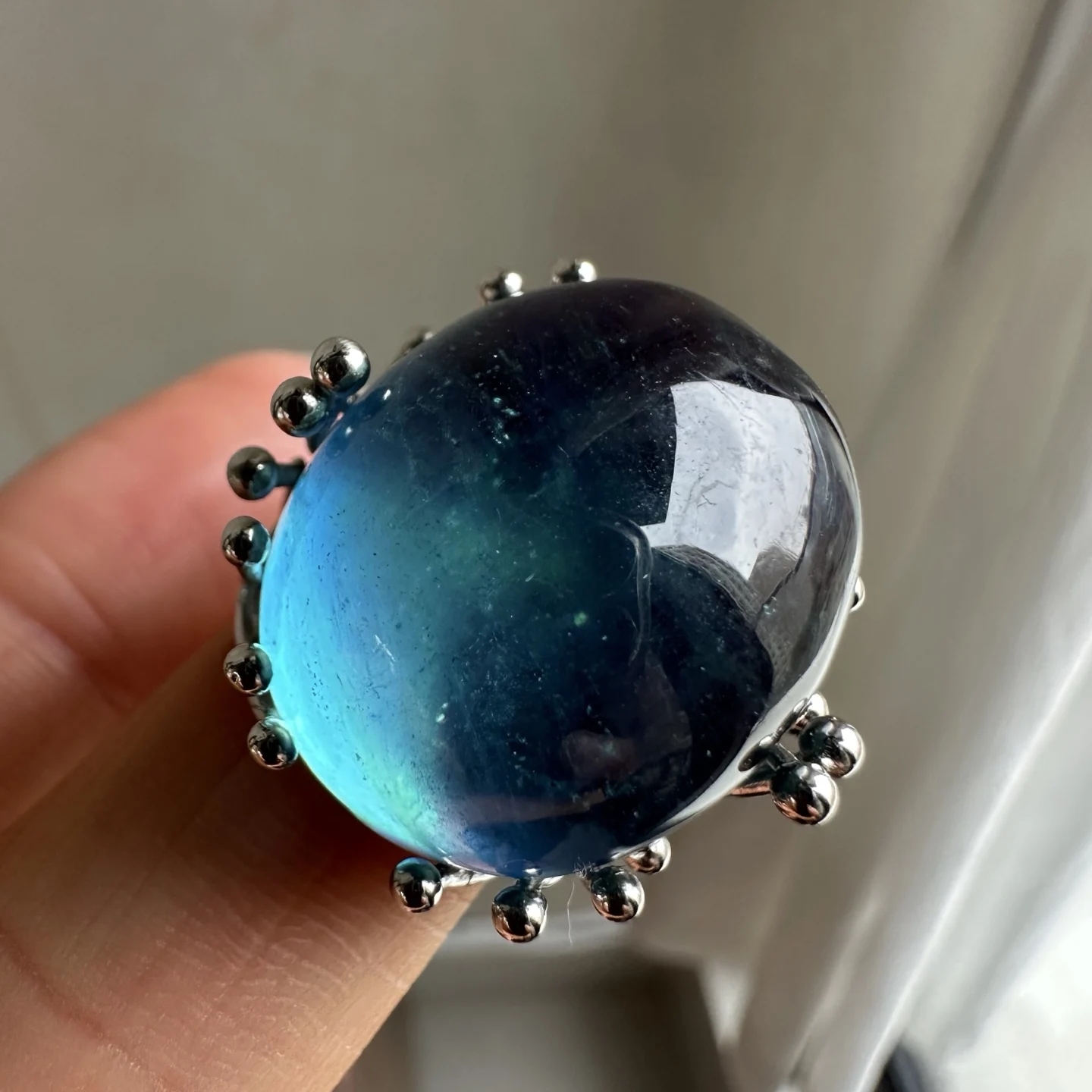 Big Natural Blue Aquamarine Ring For Women Men Healing Gift Reiki Healing Crystal 22x19mm Beads Silver Jewelry Adjustable Ring
Big Natural Blue Aquamarine Ring For Women Men Healing Gift Reiki Healing Crystal 22x19mm Beads Silver Jewelry Adjustable Ring