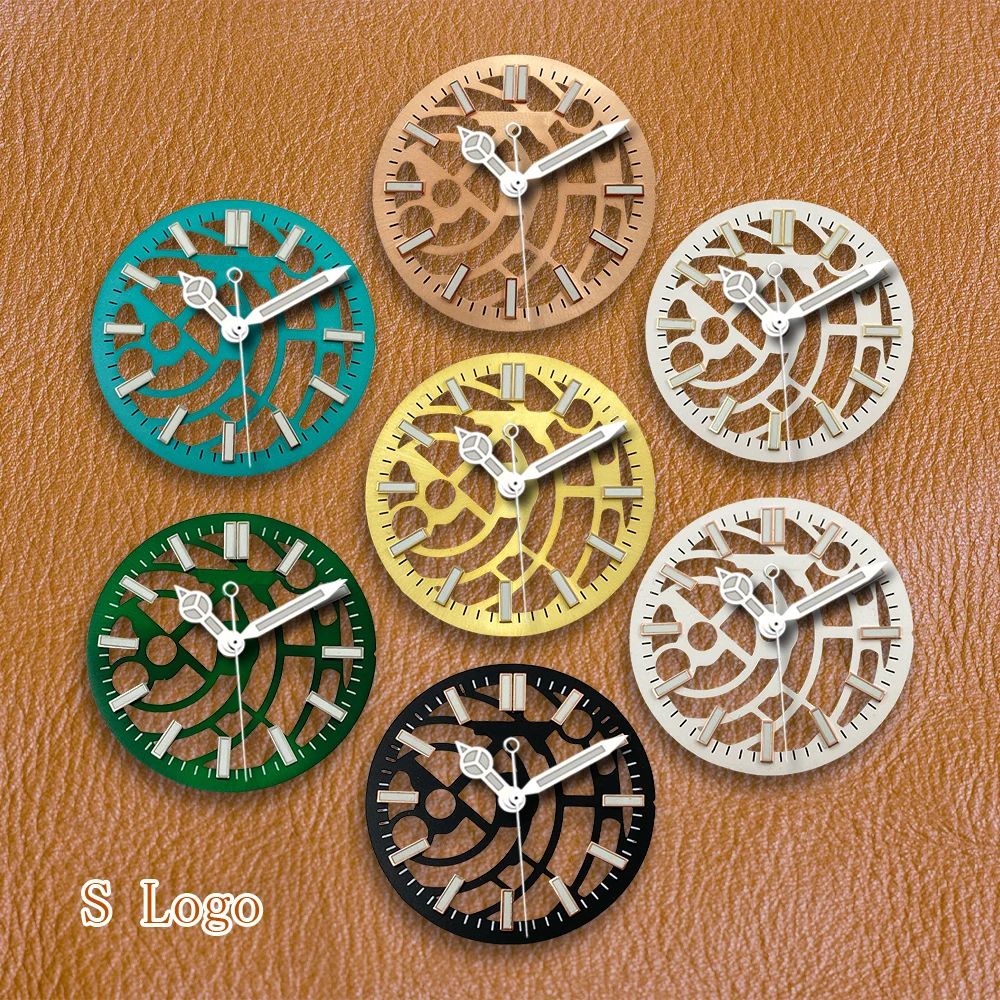 S Logo 28.5mm New Hollowed Out Dial Black dial Suitable for NH70/NH72 Movement C3 Green Luminous Watch Modification Accessories
S Logo 28.5mm New Hollowed Out Dial Black dial Suitable for NH70/NH72 Movement C3 Green Luminous Watch Modification Accessories