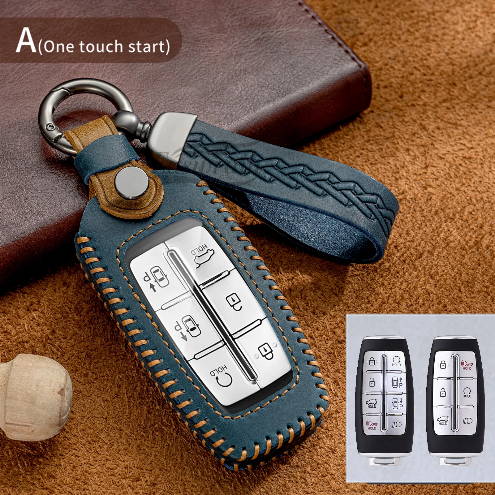 Handmade Genuine Leather Fob Car Key Case Holder Cover For Hyundai Genesis G80 GV70 GV80 2019 2020 Interior Accessories
Handmade Genuine Leather Fob Car Key Case Holder Cover For Hyundai Genesis G80 GV70 GV80 2019 2020 Interior Accessories
