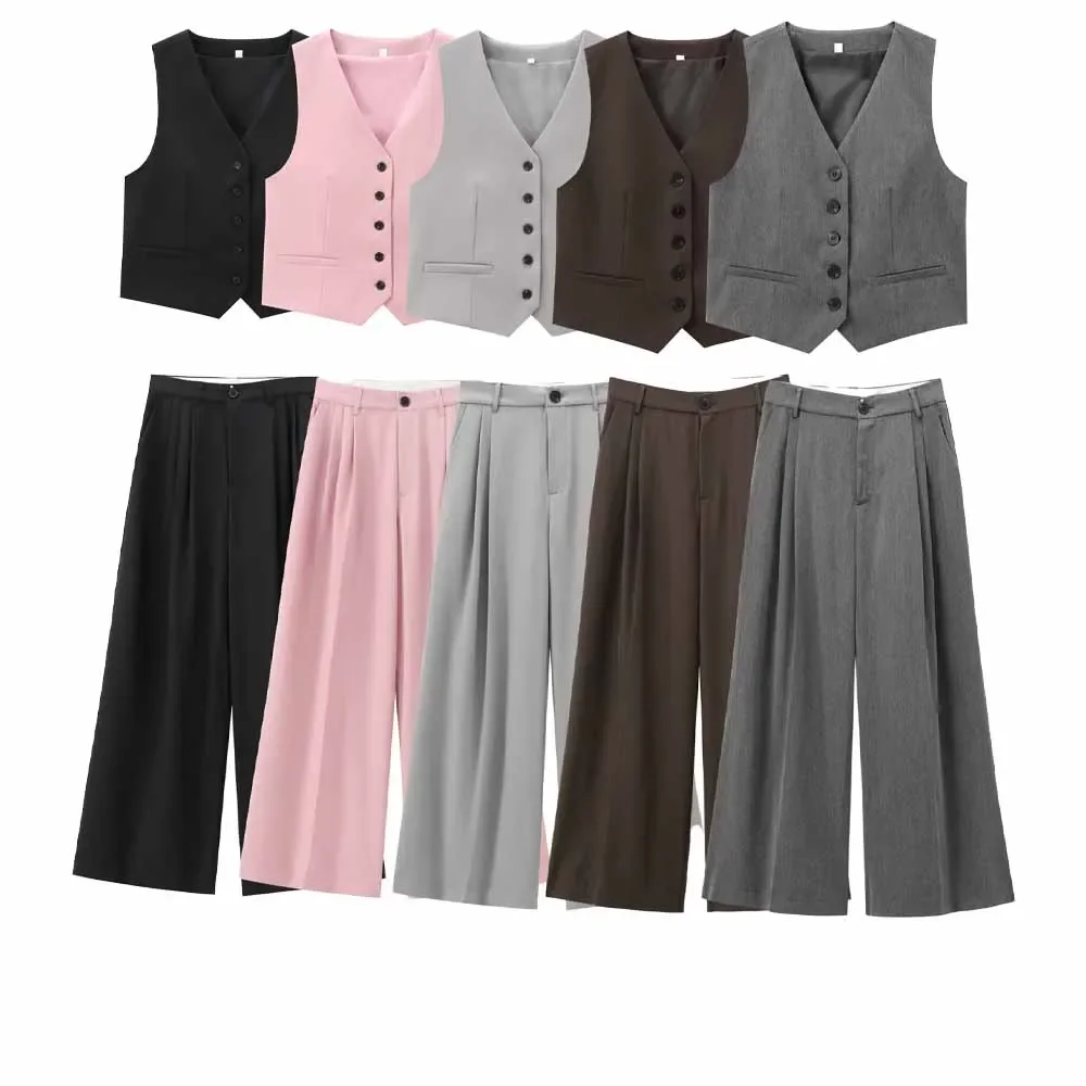 Women's 2024 New Fashion Strap Decoration Casual Short Single breasted Suit Vest Retro V Neck Sleeveless Women's Vest Chic
Women's 2024 New Fashion Strap Decoration Casual Short Single breasted Suit Vest Retro V Neck Sleeveless Women's Vest Chic