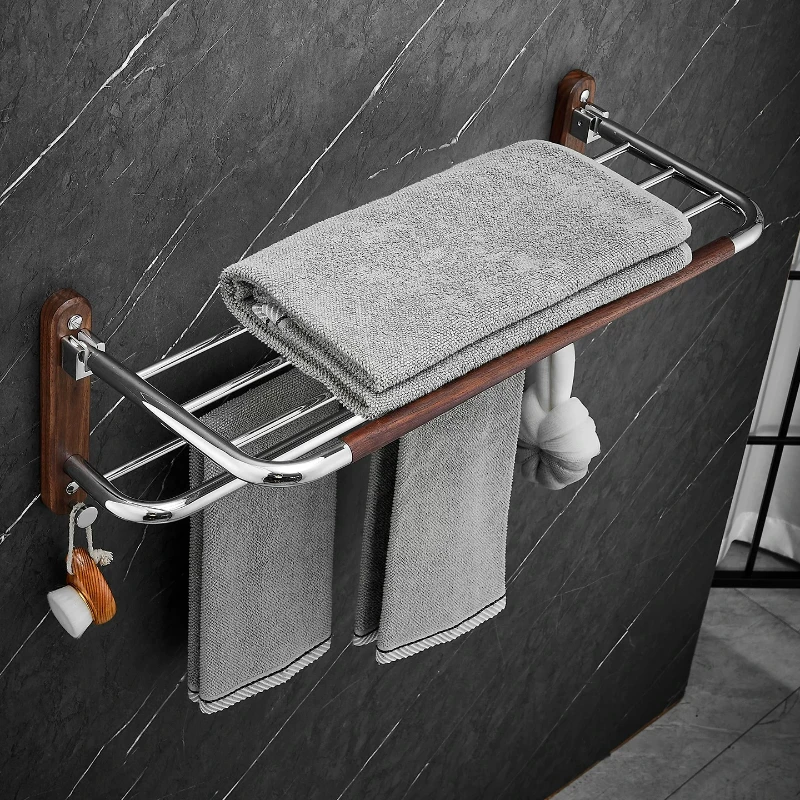 FAS Walnut Stainless Bathroom Rack, New Chinese Style Towel Holder, Wall Mounted Shelf for Towel, Premium Vanity Organizer
FAS Walnut Stainless Bathroom Rack, New Chinese Style Towel Holder, Wall Mounted Shelf for Towel, Premium Vanity Organizer